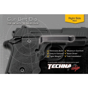 Techna Clip Right-Side Concealable Gun Clip for Sig Sauer P938 *models with flat grip plates only*
